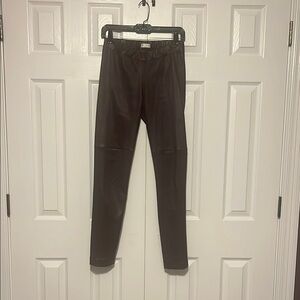 Brunello Cucinelli Brown Leather Leggings